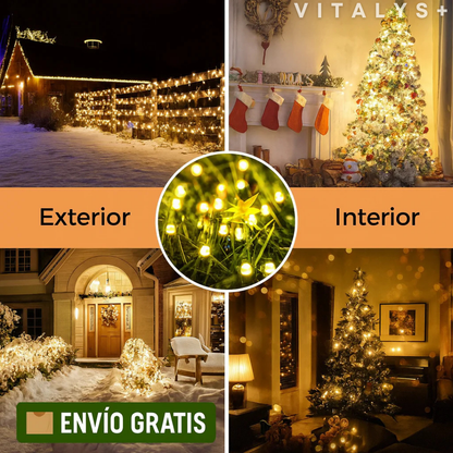 Luces LED Solares Navideñas | 170 LED - 17 Metros