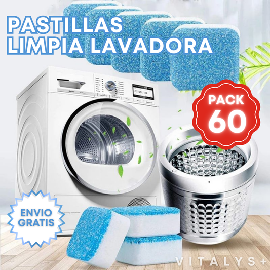 Pack 60 Pastillas Limpia Lavadora - Elimina el Sarro y el Mal Olor