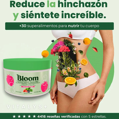 Bloom - Suplemento Completo (espirulina orgánica, clorela, hierba de trigo) - 25 Porciones