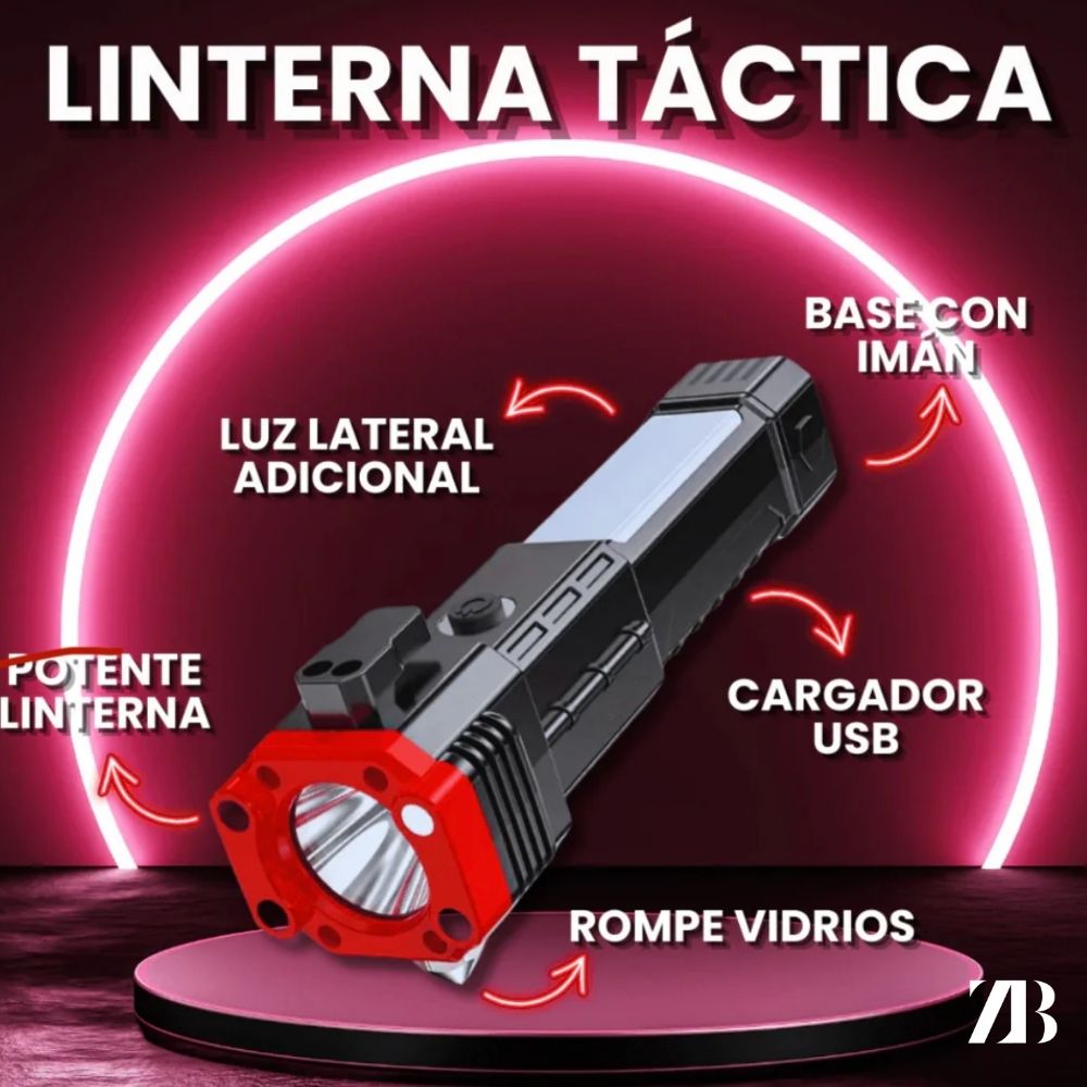 Linterna Multifuncional 4 en 1 - Recargable