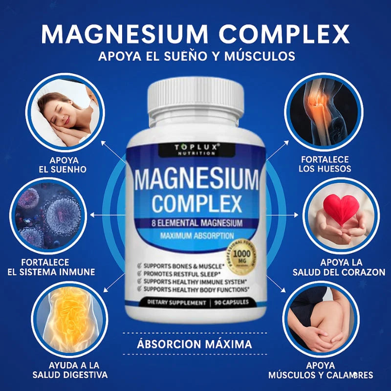 MAGNESIUM COMPLEX® - Suplemento 8 en 1 - 60 CAPS