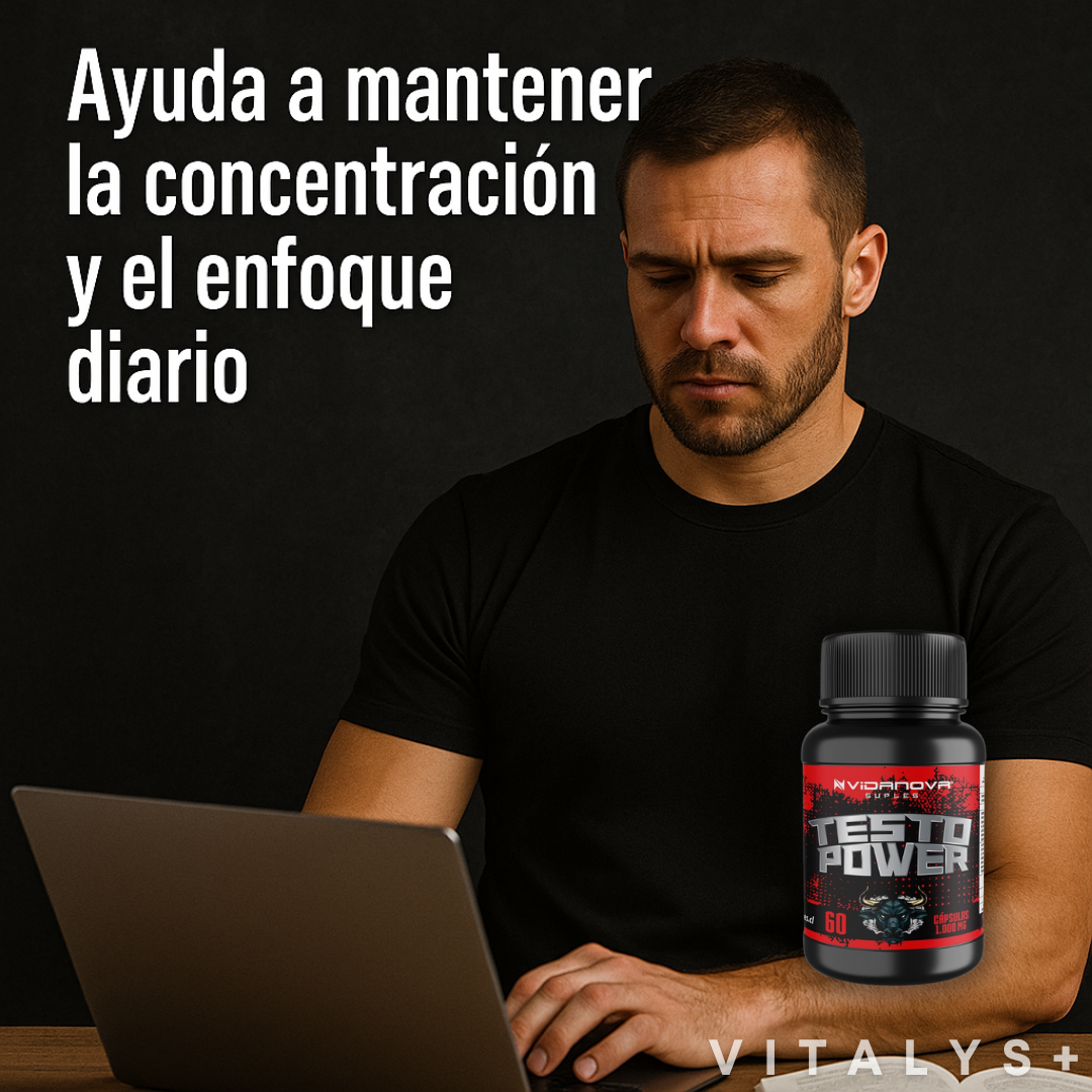 Testo Power - Energía Masculina - 1000mg 60 CAPS