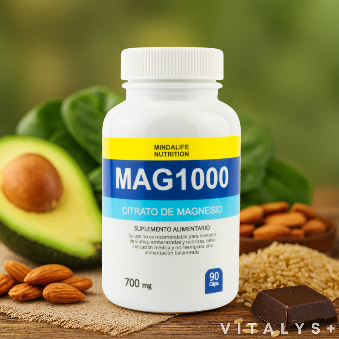 Citrato de Magnesio MAG1000 - Suplemento Alimenticio - 90CAPS