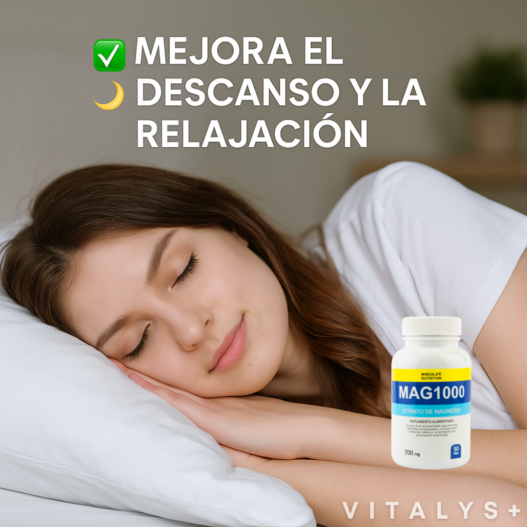 Citrato de Magnesio MAG1000 - Suplemento Alimenticio - 90CAPS
