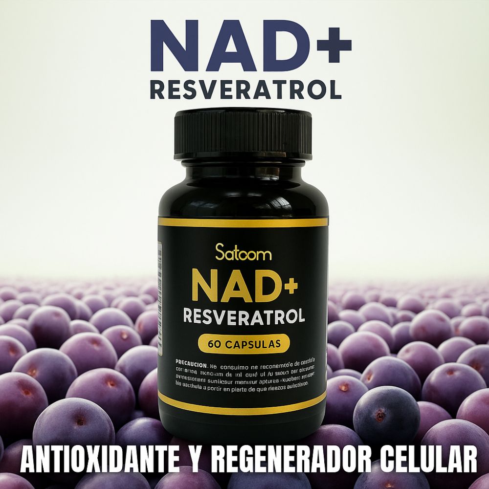 NAD+ Resveratrol - Antioxidante y Regenerador Celular - 60 CAPS
