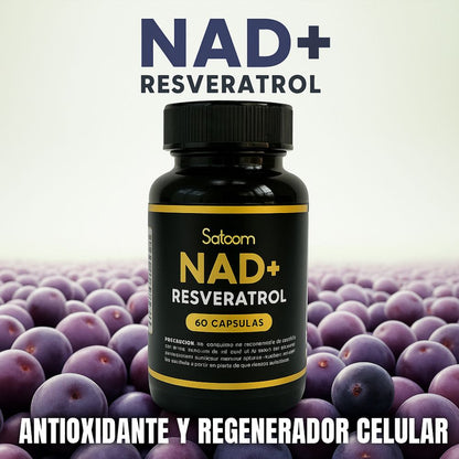NAD+ Resveratrol - Antioxidante y Regenerador Celular - 60 CAPS