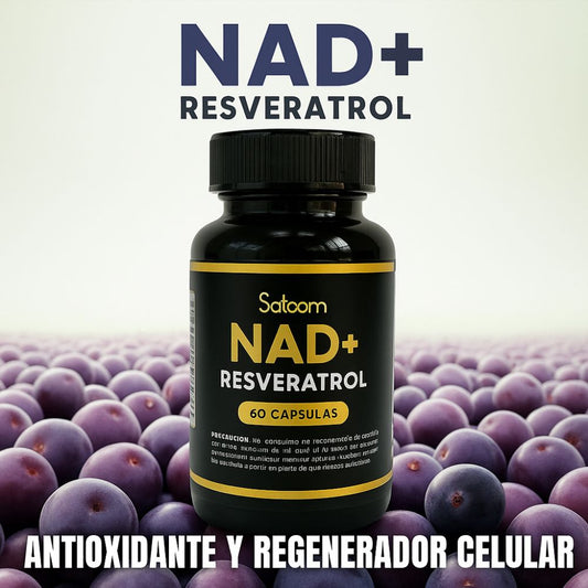 NAD+ Resveratrol - Antioxidante y Regenerador Celular - 60 CAPS