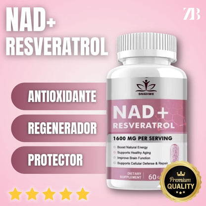 NAD+RESVERATROL® - 60 CAPSULAS