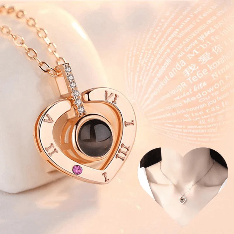 Collar Corazón Proyector - (SOLO COLLAR, CAJA DE ROSA AGOTADA)