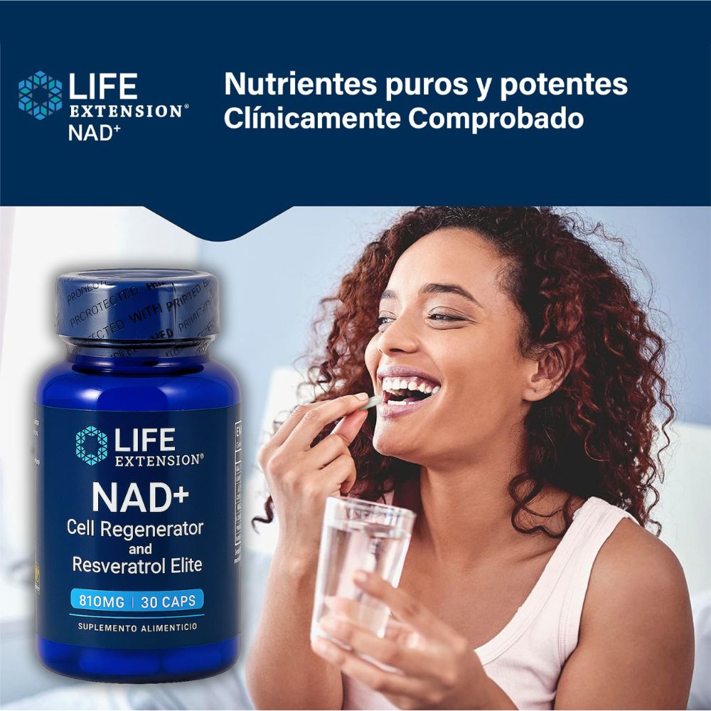 NAD+ Resveratrol - Regenerador Celular y Antioxidante - 30 CAPS