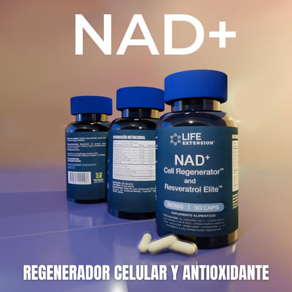 NAD+ Resveratrol - Regenerador Celular y Antioxidante - 30 CAPS