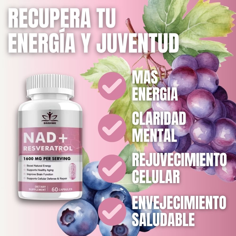 NAD+RESVERATROL® - 60 CAPSULAS