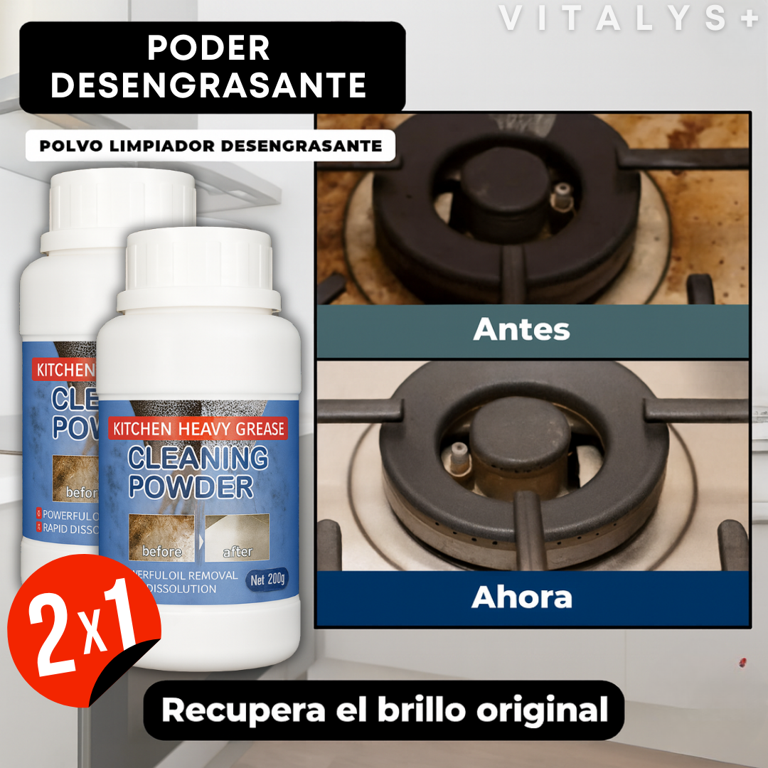 Polvo Antigrasa - Limpieza Total 2x1