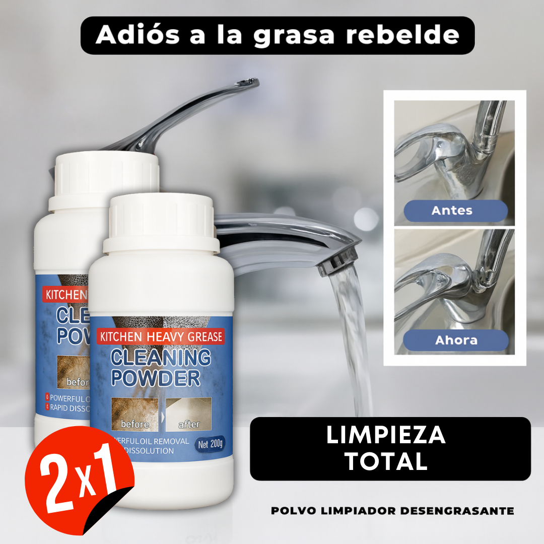 Polvo Antigrasa - Limpieza Total 2x1