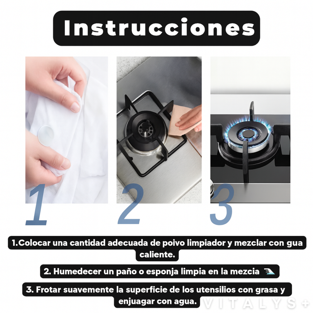 Polvo Antigrasa - Limpieza Total 2x1