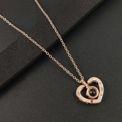 Collar Corazón Proyector - (SOLO COLLAR, CAJA DE ROSA AGOTADA)