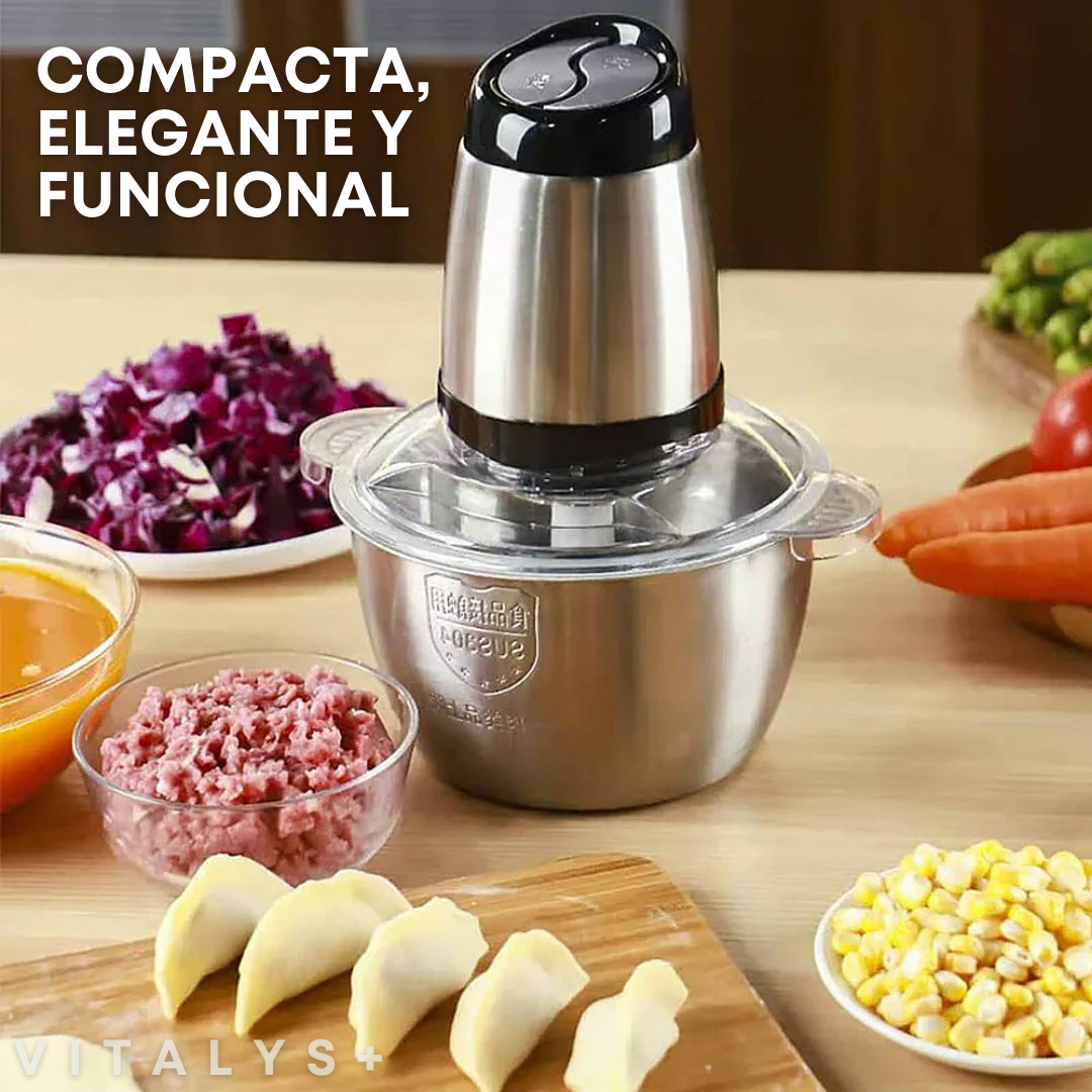 Picadora Eléctrica de Acero Inoxidable - 2 VELOCIDADES