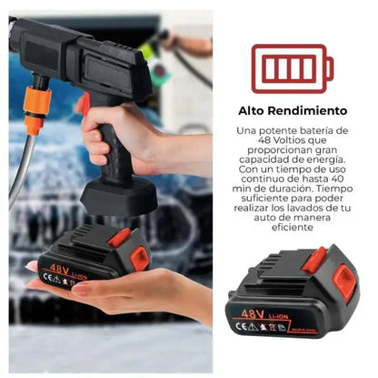 Hidrolavadora Inalámbrica de Alta Presión + 2 Baterías de 98V