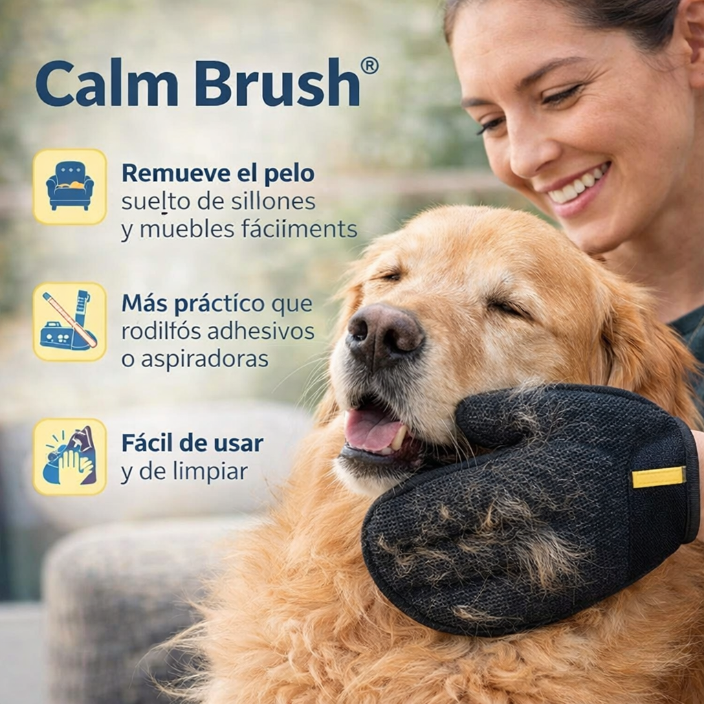 Calm Brush®  – Elimina el pelo mientras acaricias a tu mascota