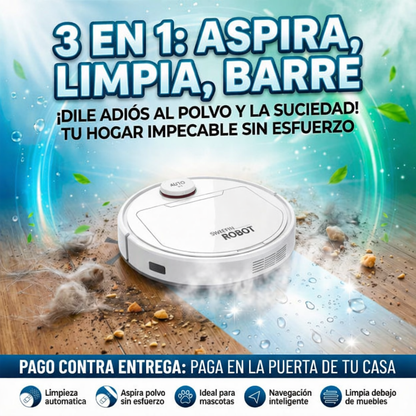 Aspiradora Sweepin Robot 3 en 1 - Aspira, Limpia y Barre sin Esfuerzo