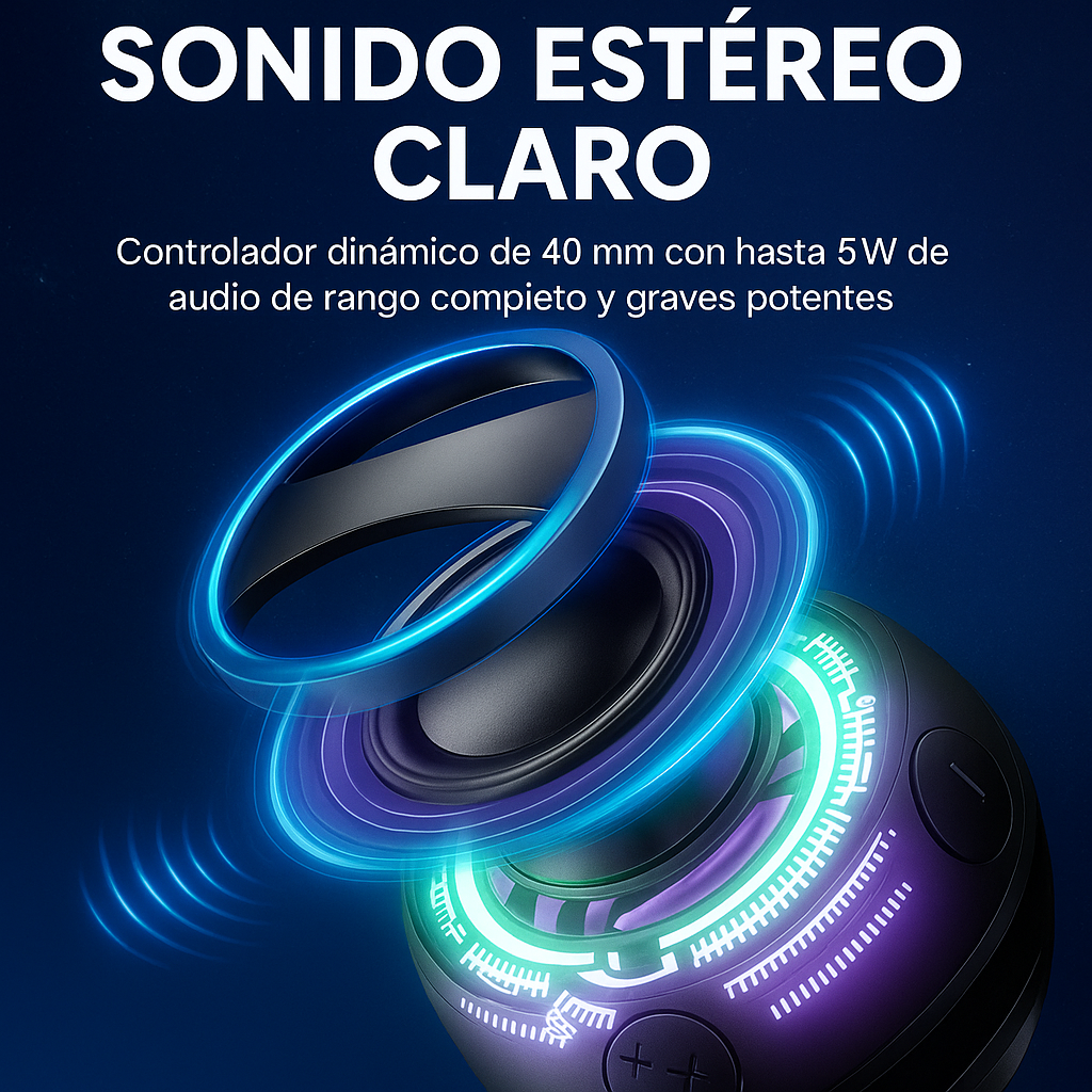 Parlante Magnético Portátil - Compacto y Potente