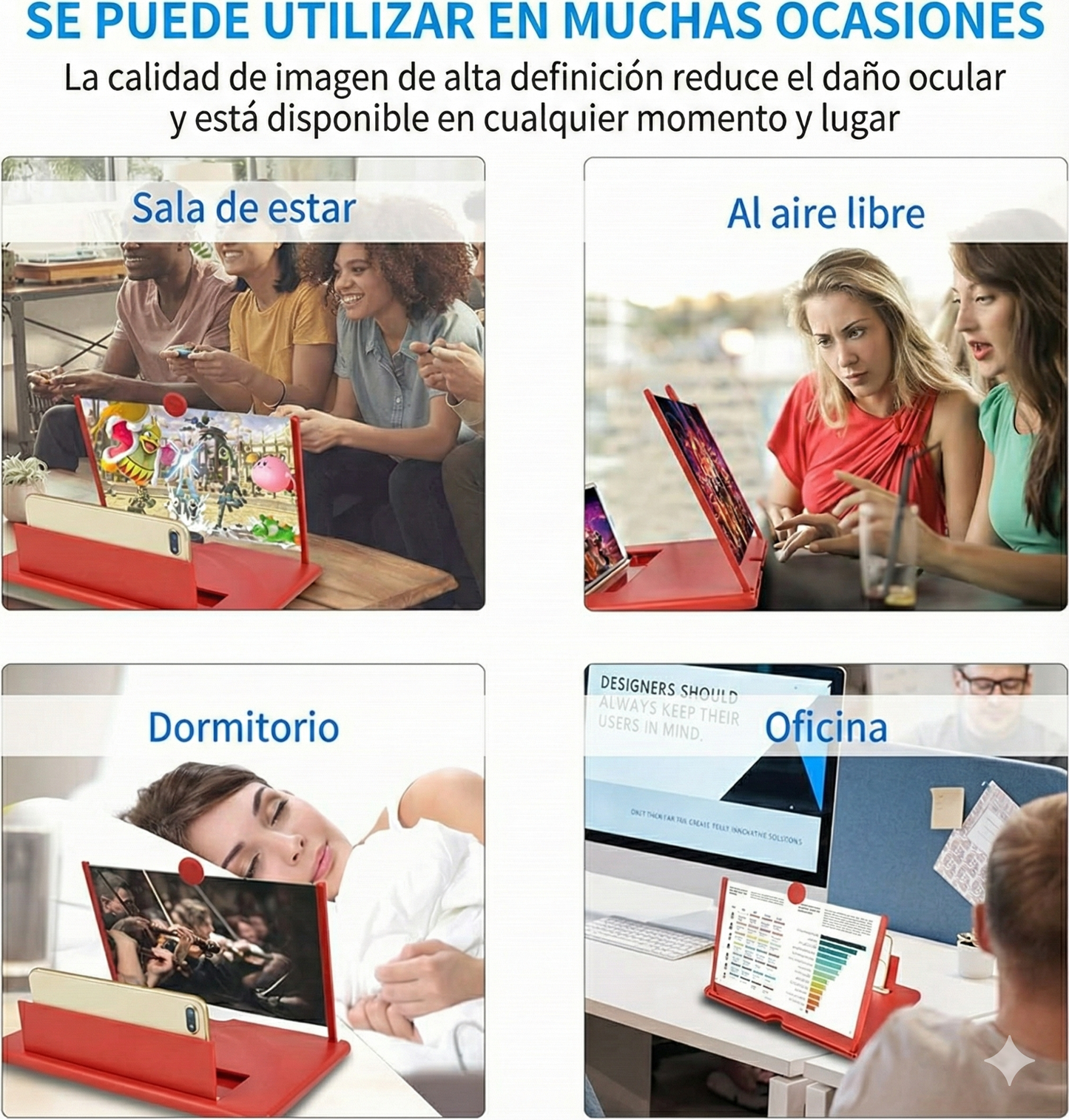 Amplificador de Pantalla HD SmartScreen™ + Audífonos Inalámbricos Air Pro - Disfruta sin Forzar la Vista