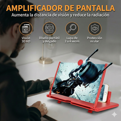 Amplificador de Pantalla HD SmartScreen™ + Audífonos Inalámbricos Air Pro - Disfruta sin Forzar la Vista