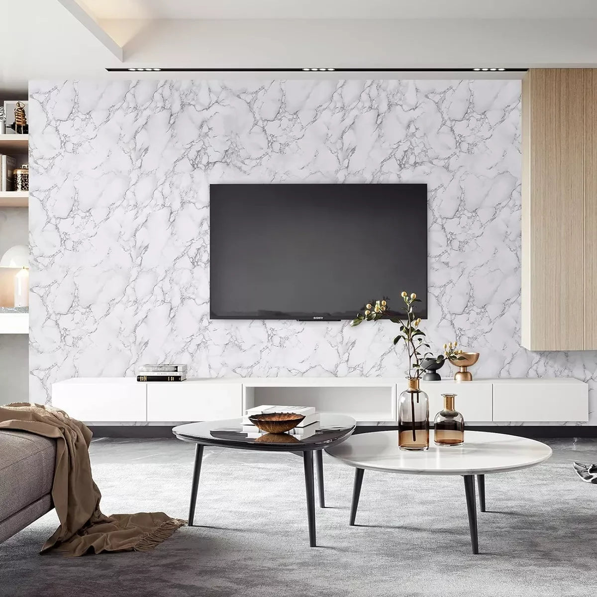 Mármol Pro® – Papel Vinílico Adhesivo Impermeable - Rollo 10 mts.