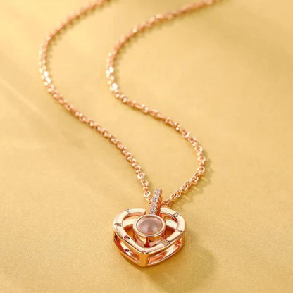 Collar Corazón Proyector - (SOLO COLLAR, CAJA DE ROSA AGOTADA)