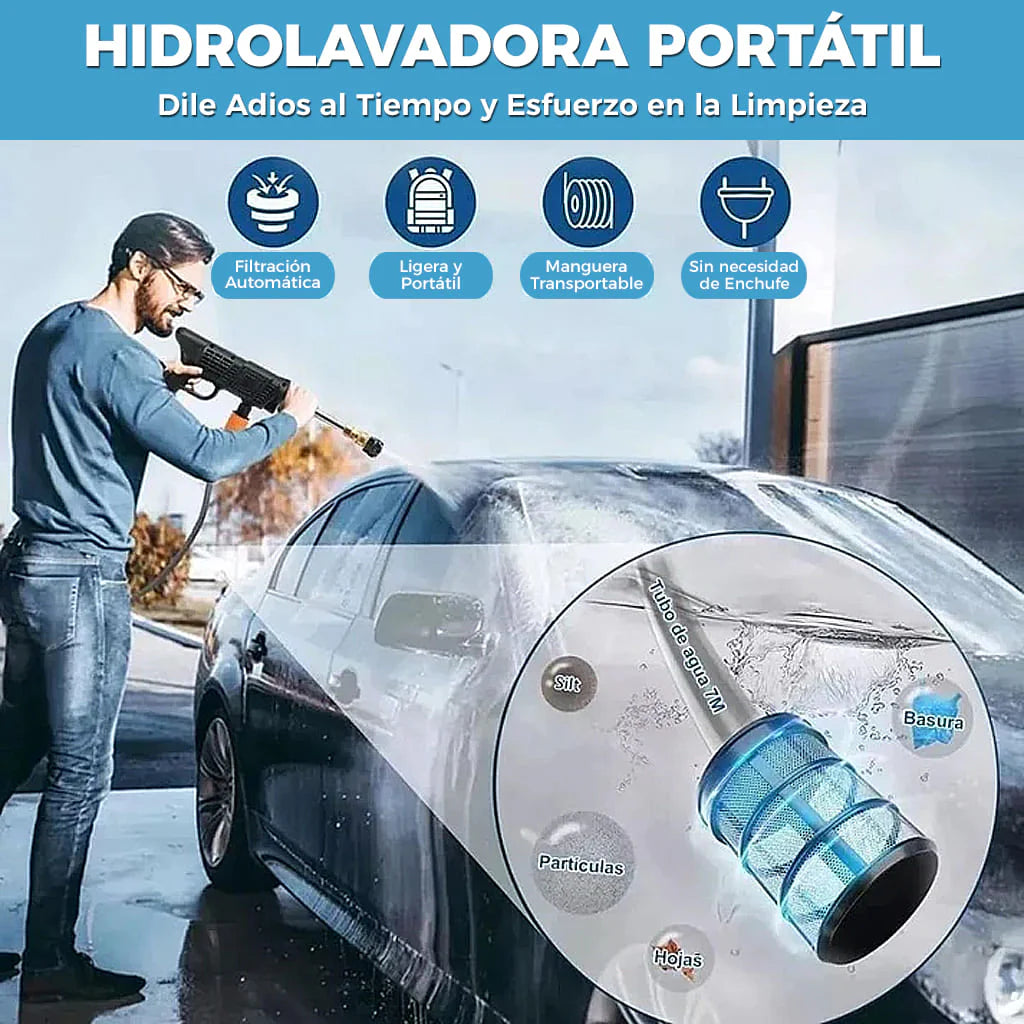 Hidrolavadora Inalámbrica de Alta Presión + 2 Baterías de 98V